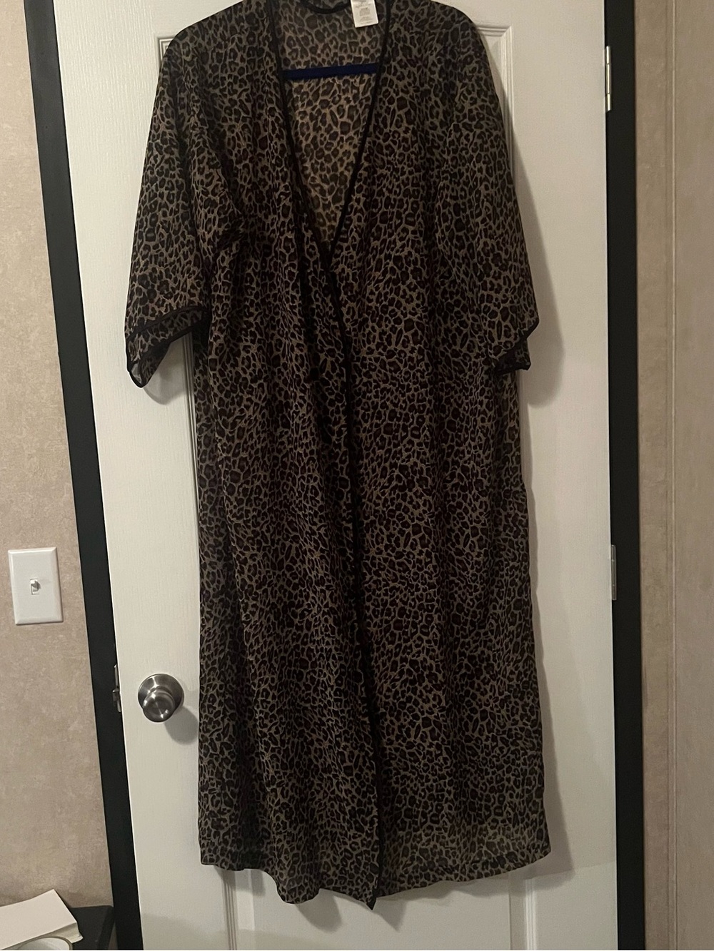 Michael Kors Leopard Maxi Dress in Brown and Black